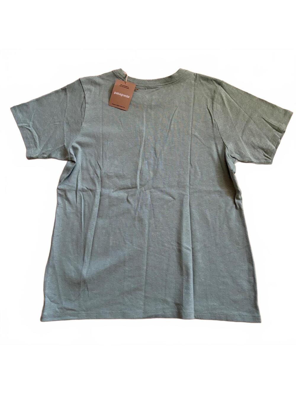 Patagonia Work Pocket Tee T-Shirt Organic Cotton Elwood Green Women's Large NWT - Picture 2 of 4